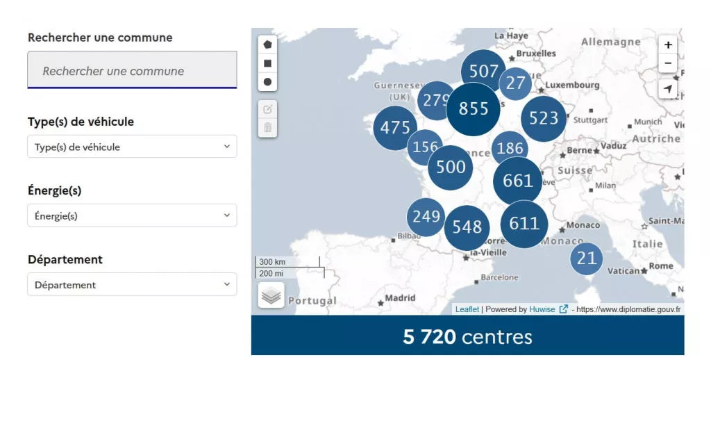 Contrôle technique : rechercher un centre et comparer les tarifs sur la carte