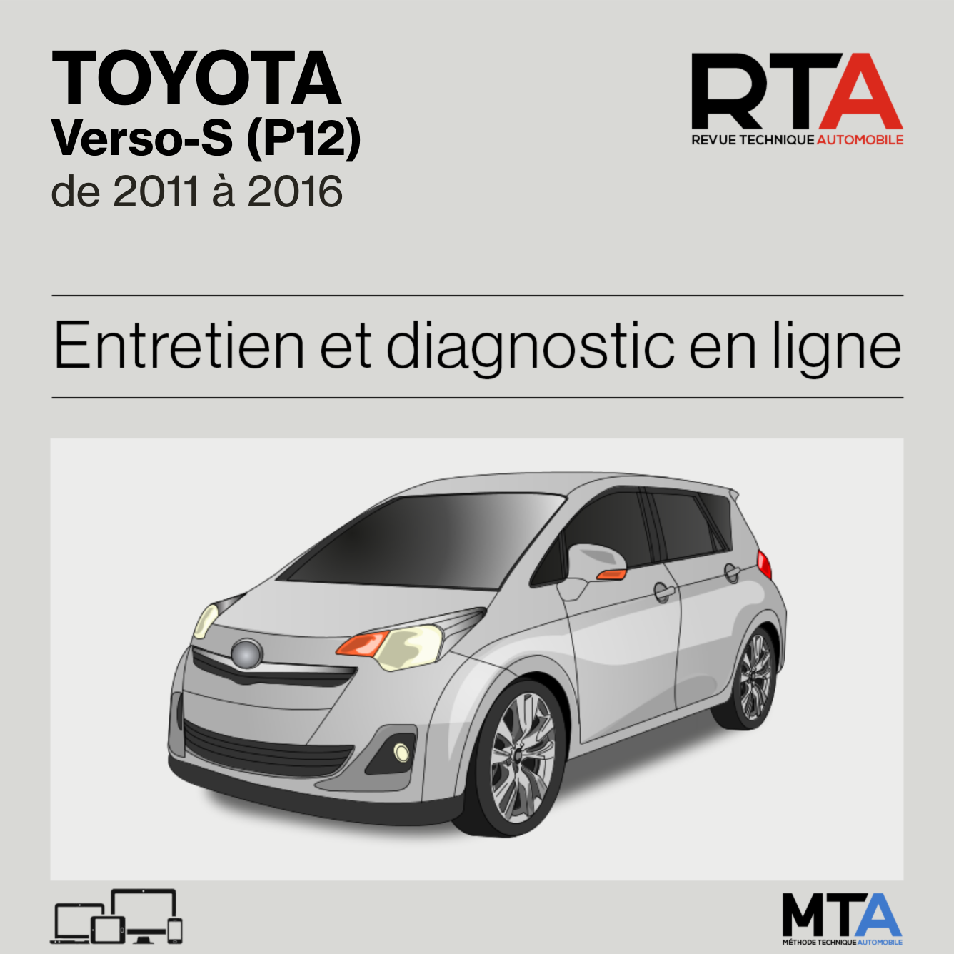 Toyota Verso-S (P12) de 2011 à 2016