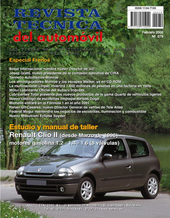 Renault Clio II fase 1 et 2 (1998 - 2006) - Revue Technique