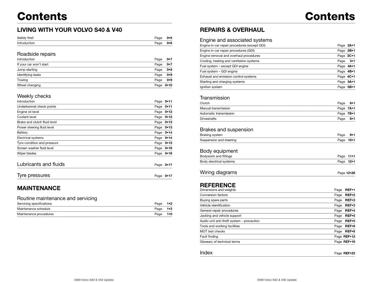 Volvo S40 & V40 Petrol (96 - Mar 04) - Haynes Repair Manual