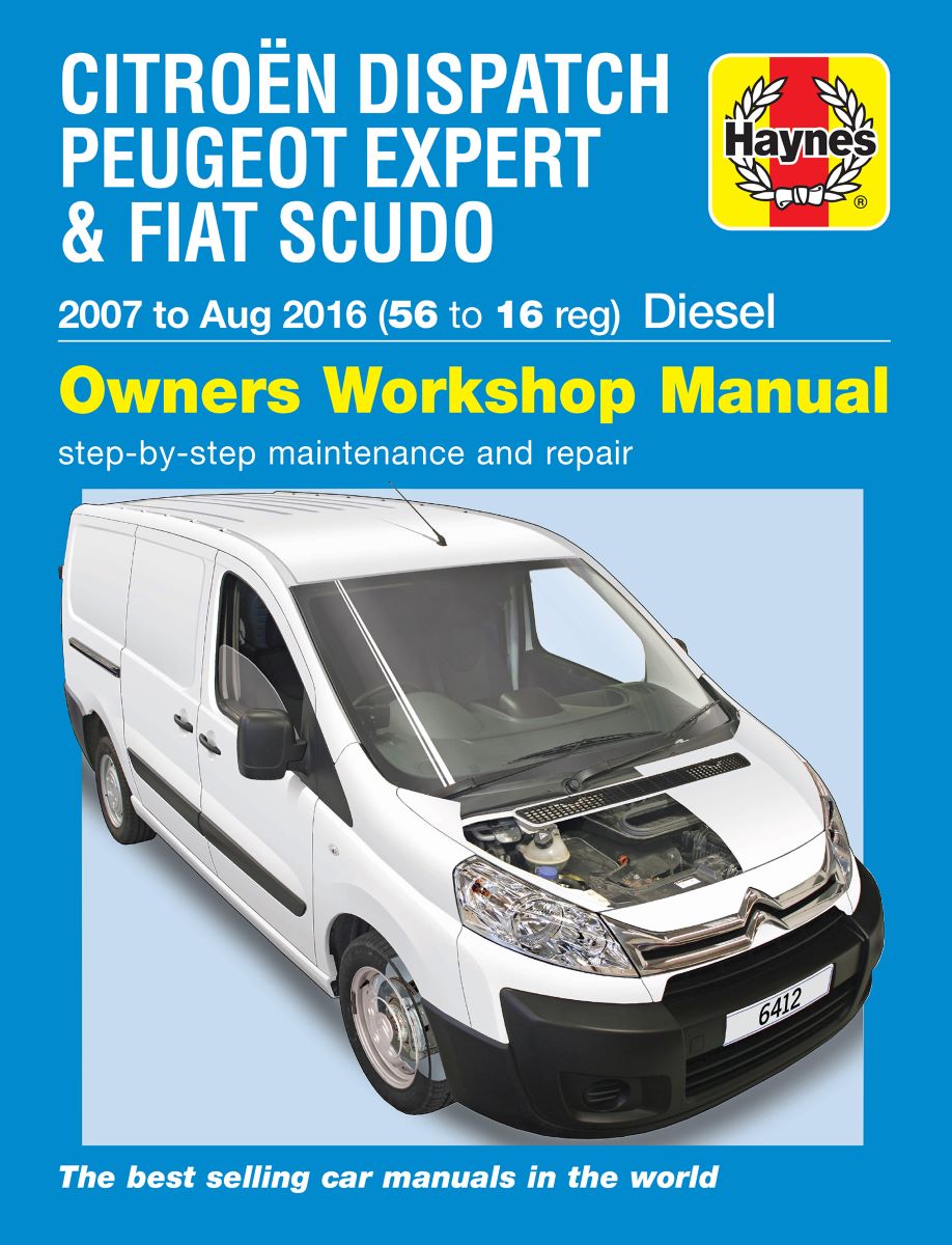 Citroen Dispatch (Jumpy), Peugeot Expert & Fiat Scudo Diesel 56 to 16 (07 - Aug 16) - Haynes Repair Manual