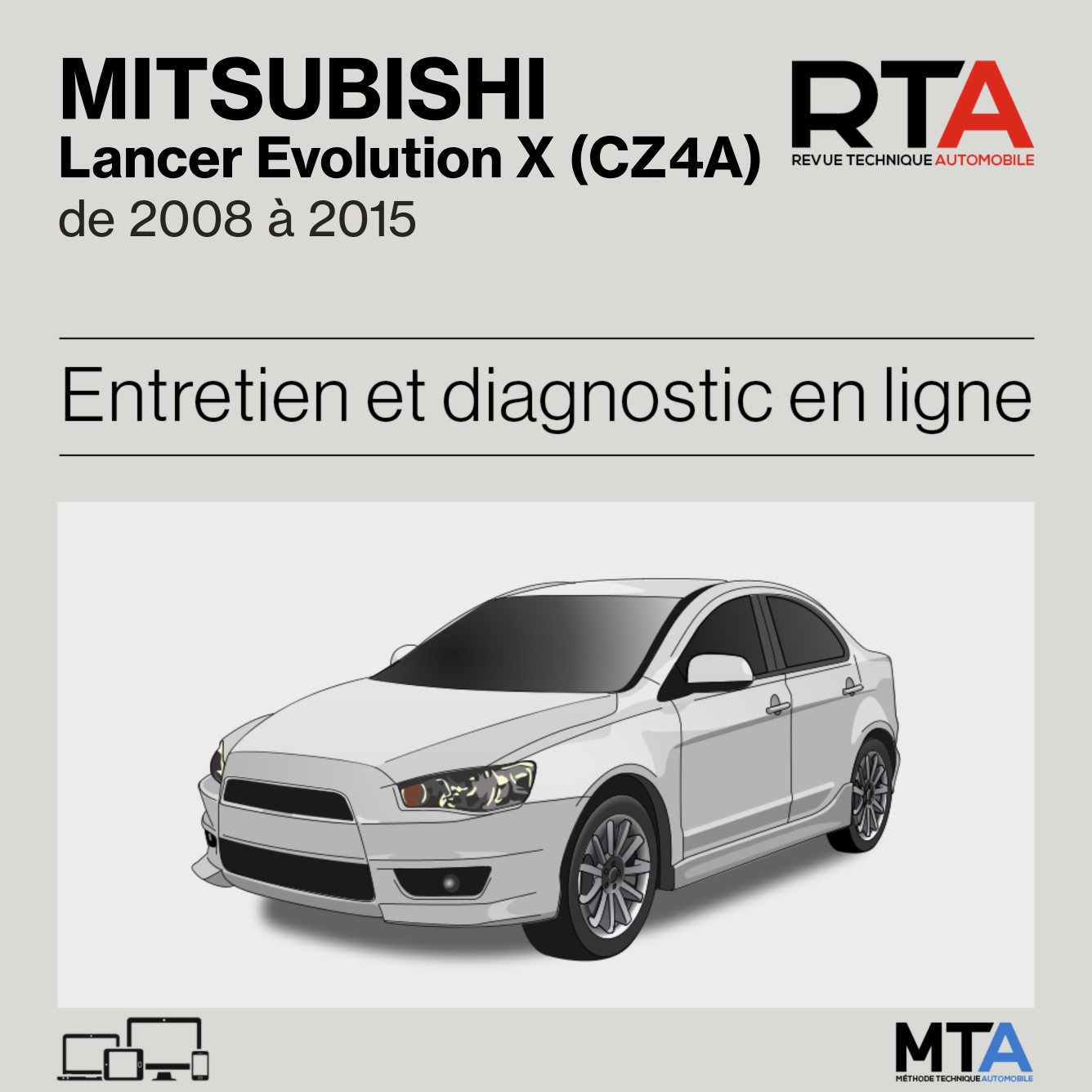 Mitsubishi Lancer Evolution X (CZ4A) de 2008 à 2015