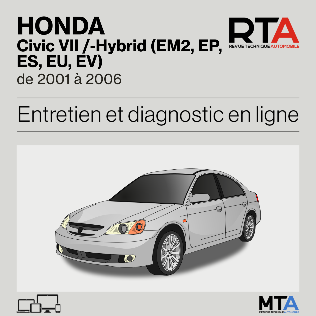 Honda Civic VII /-Hybrid (EM2, EP, ES, EU, EV) de 2001 à 2006