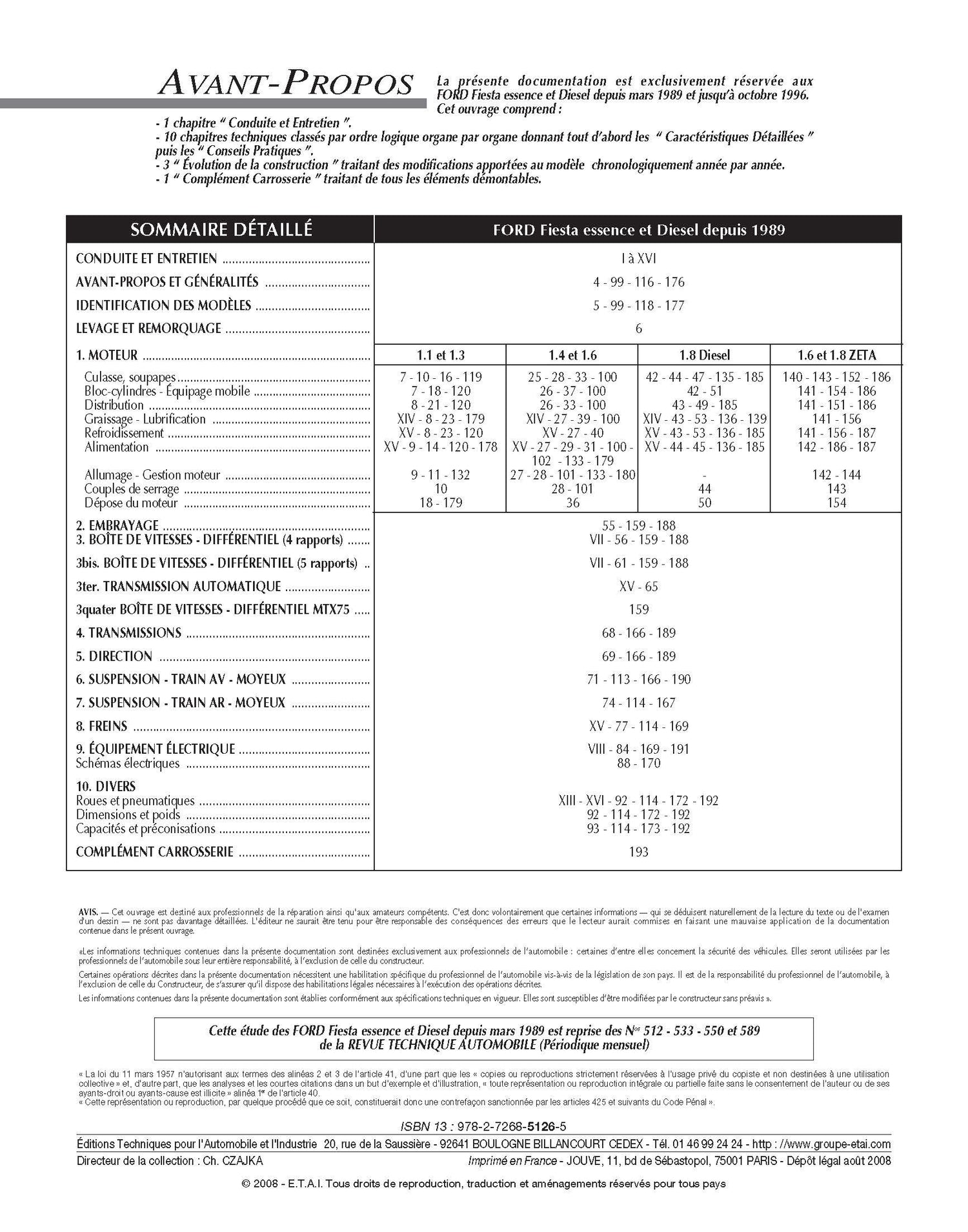 Ford Fiesta III (1989 - 1996) - Revue Technique