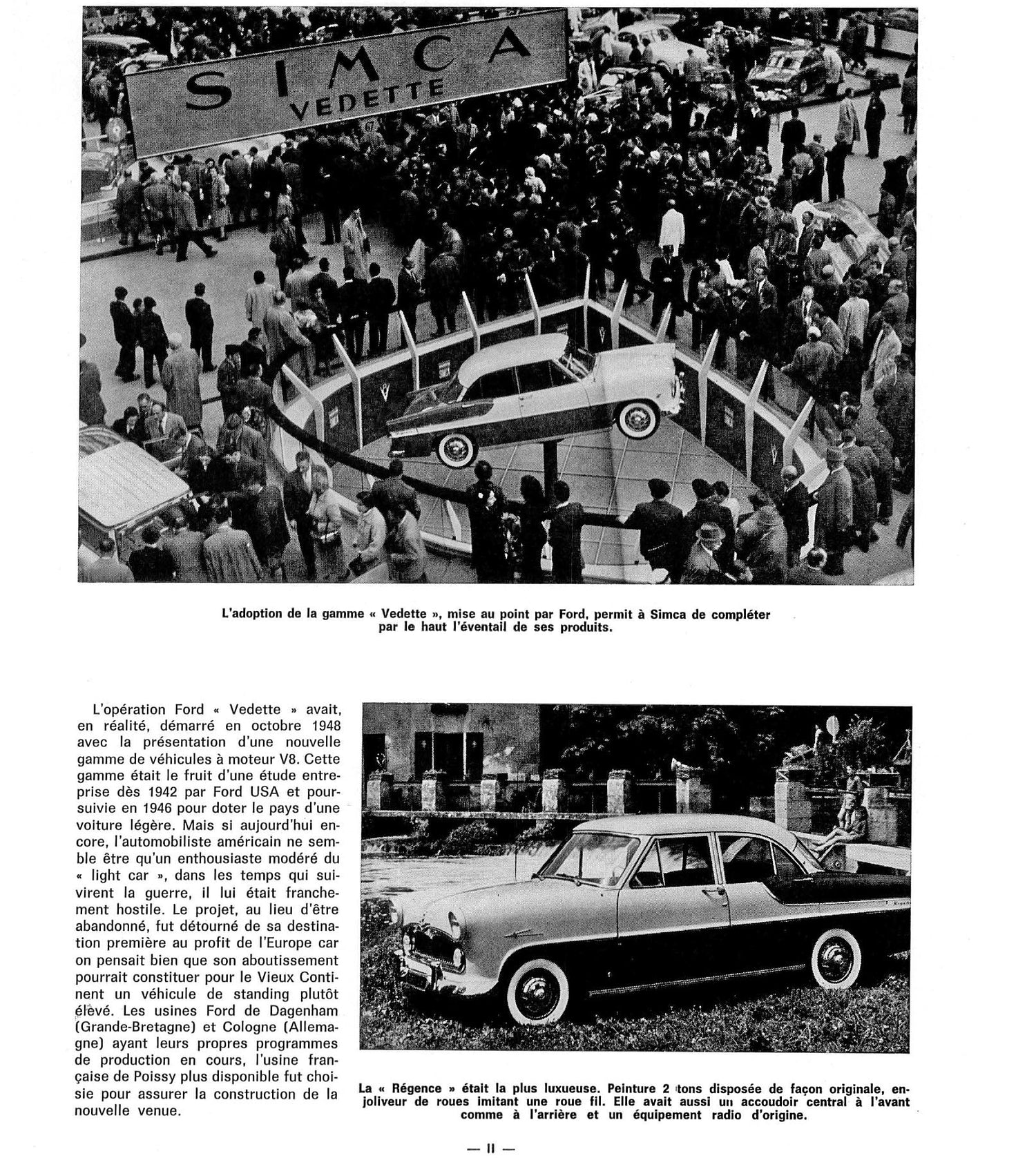 Simca Vedette, Beaulieu, Chambord, Présidence, Marly (1959 - 1961) - Revue Technique