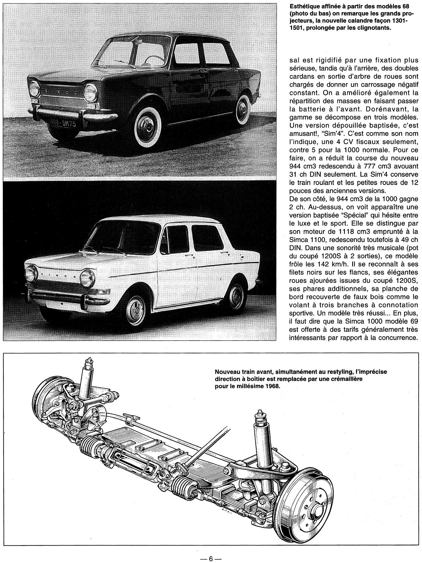 Simca 1000 Rallye 1,2,3 1200S (1967 à 1978) - Revue Technique