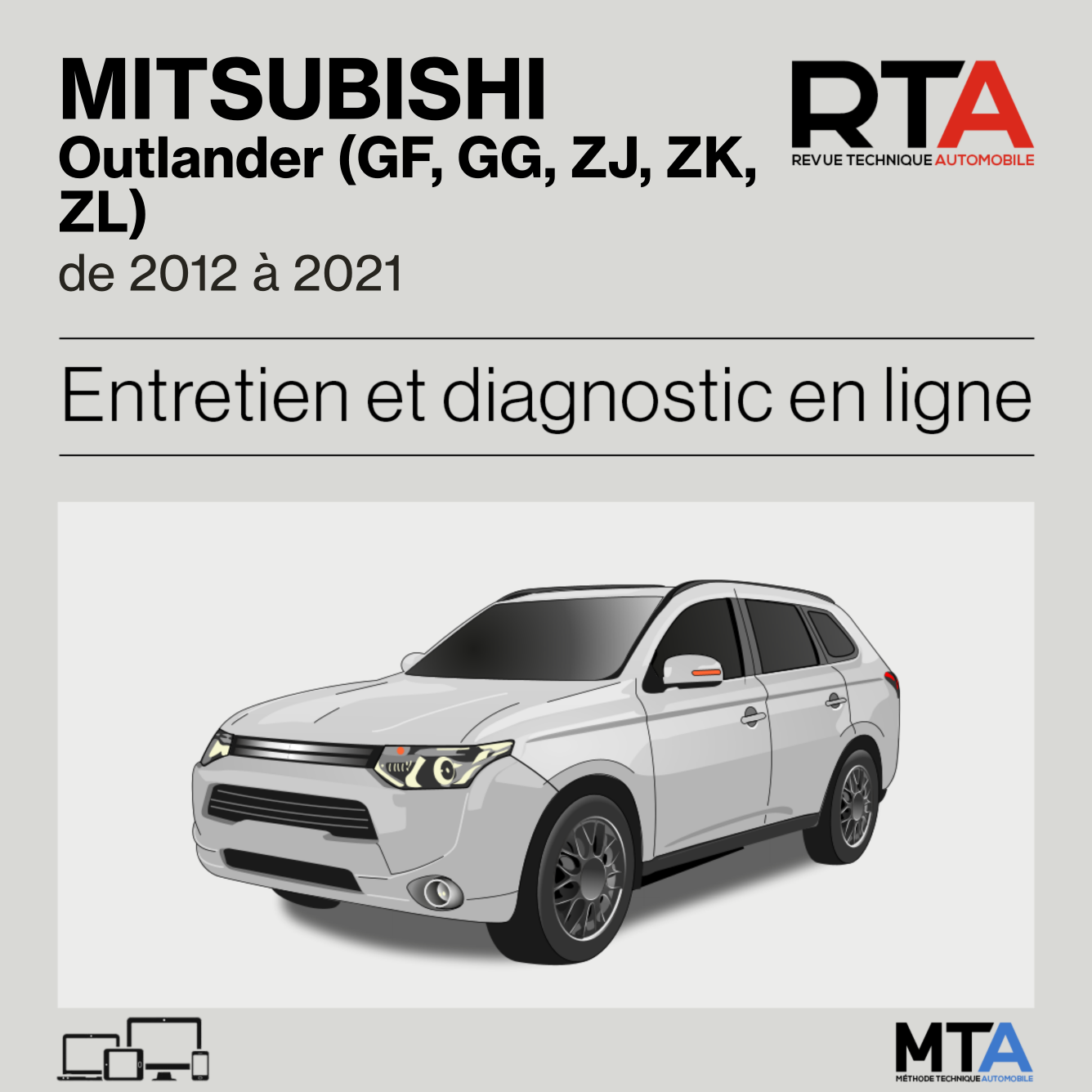 Mitsubishi Outlander (GF, GG, ZJ, ZK, ZL) de 2012 à 2021