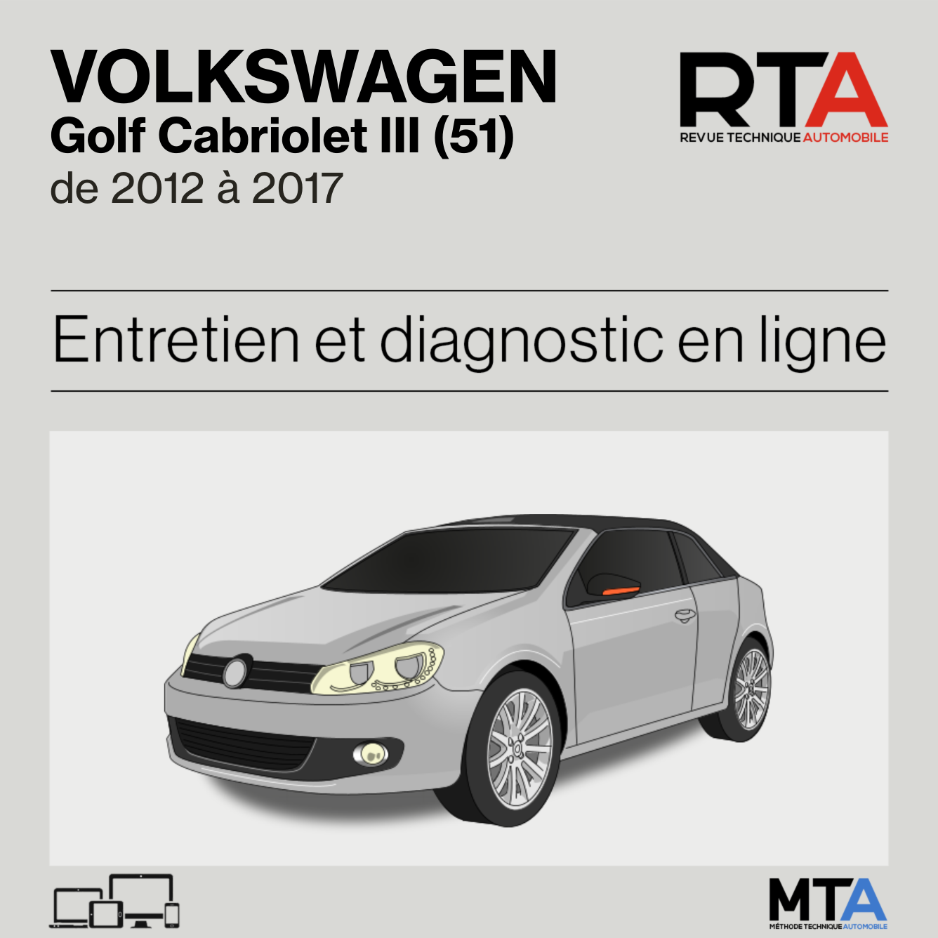Volkswagen Golf Cabriolet III (51) de 2012 à 2017