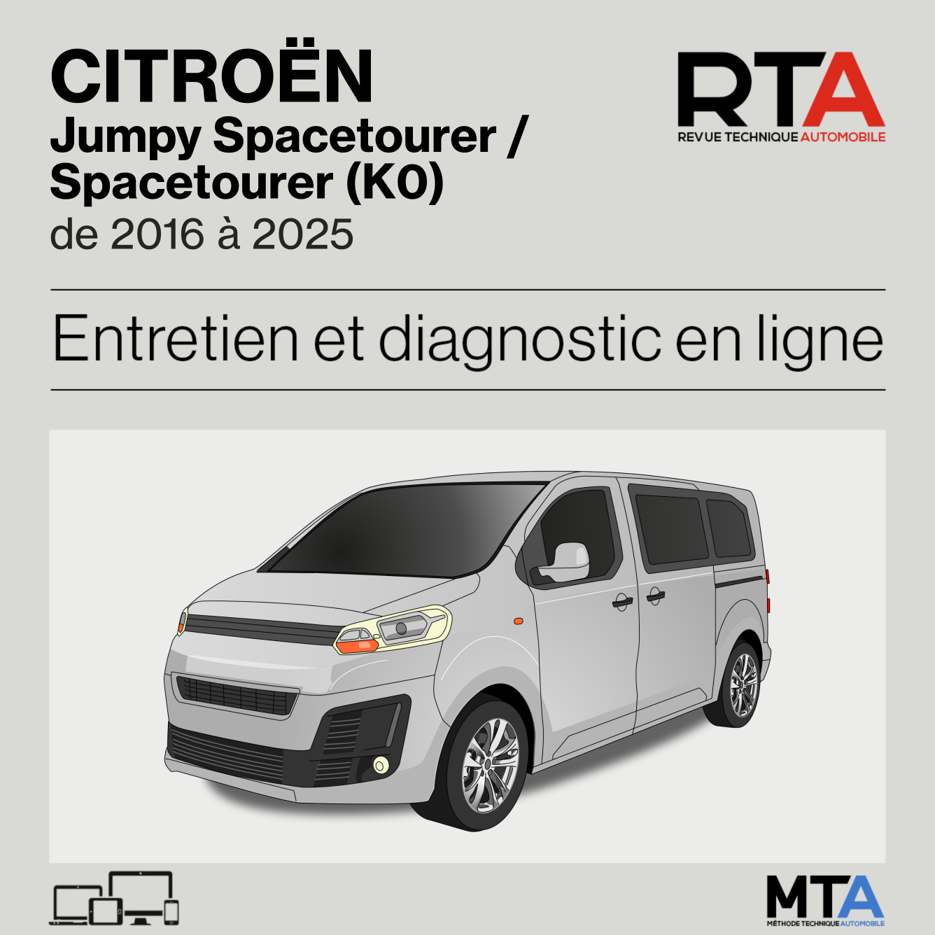 Citroen Jumpy Spacetourer /Spacetourer (K0) de 2016 à 2025