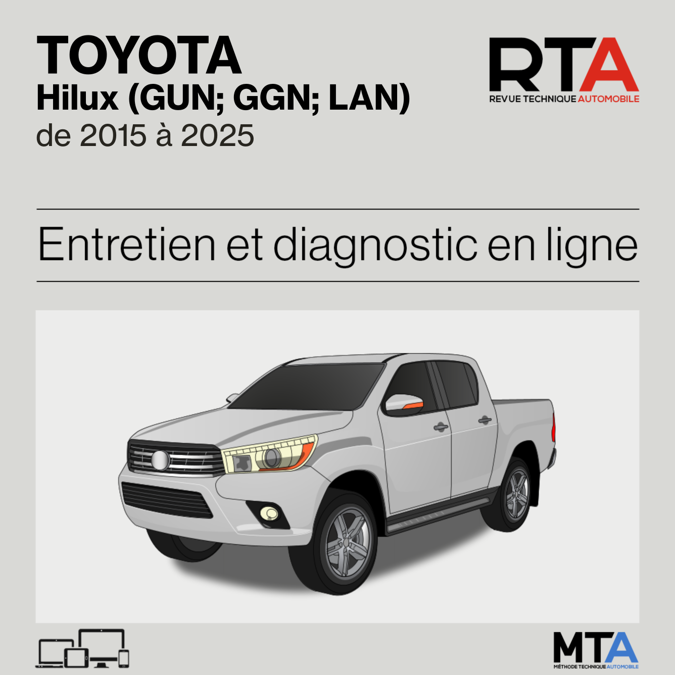 Toyota Hilux (GUN; GGN; LAN) de 2015 à 2025