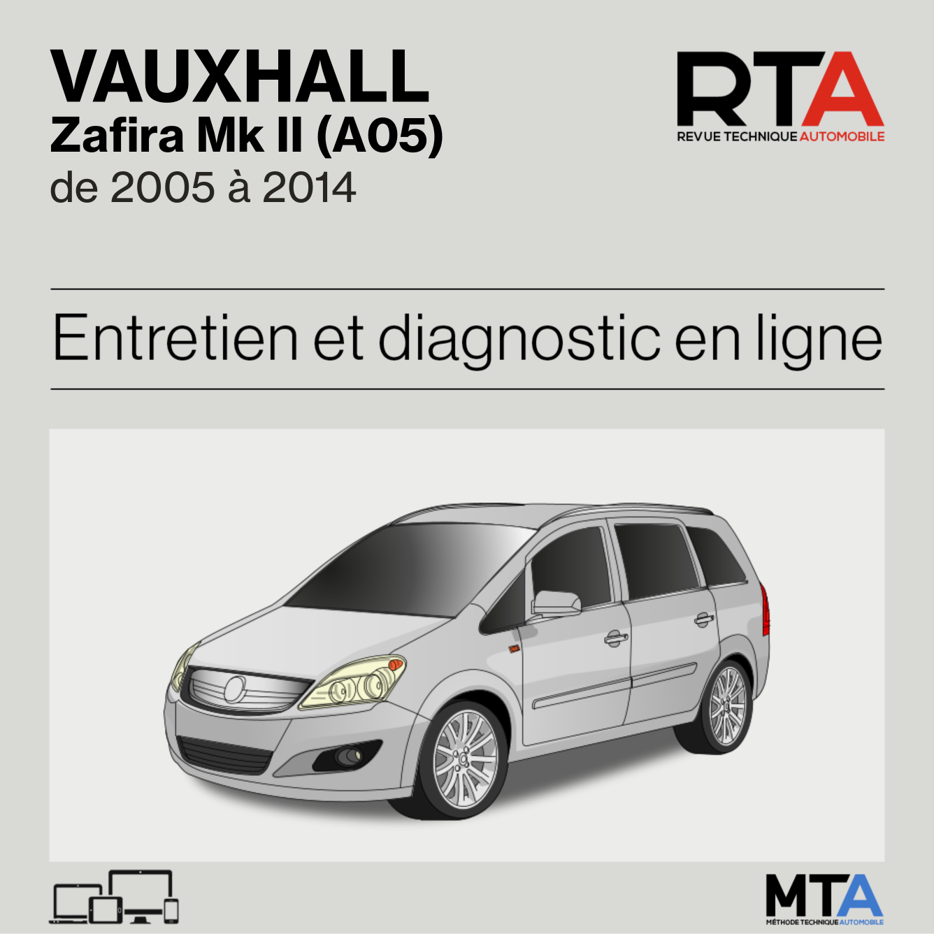 Vauxhall Zafira Mk II (A05) de 2005 à 2014