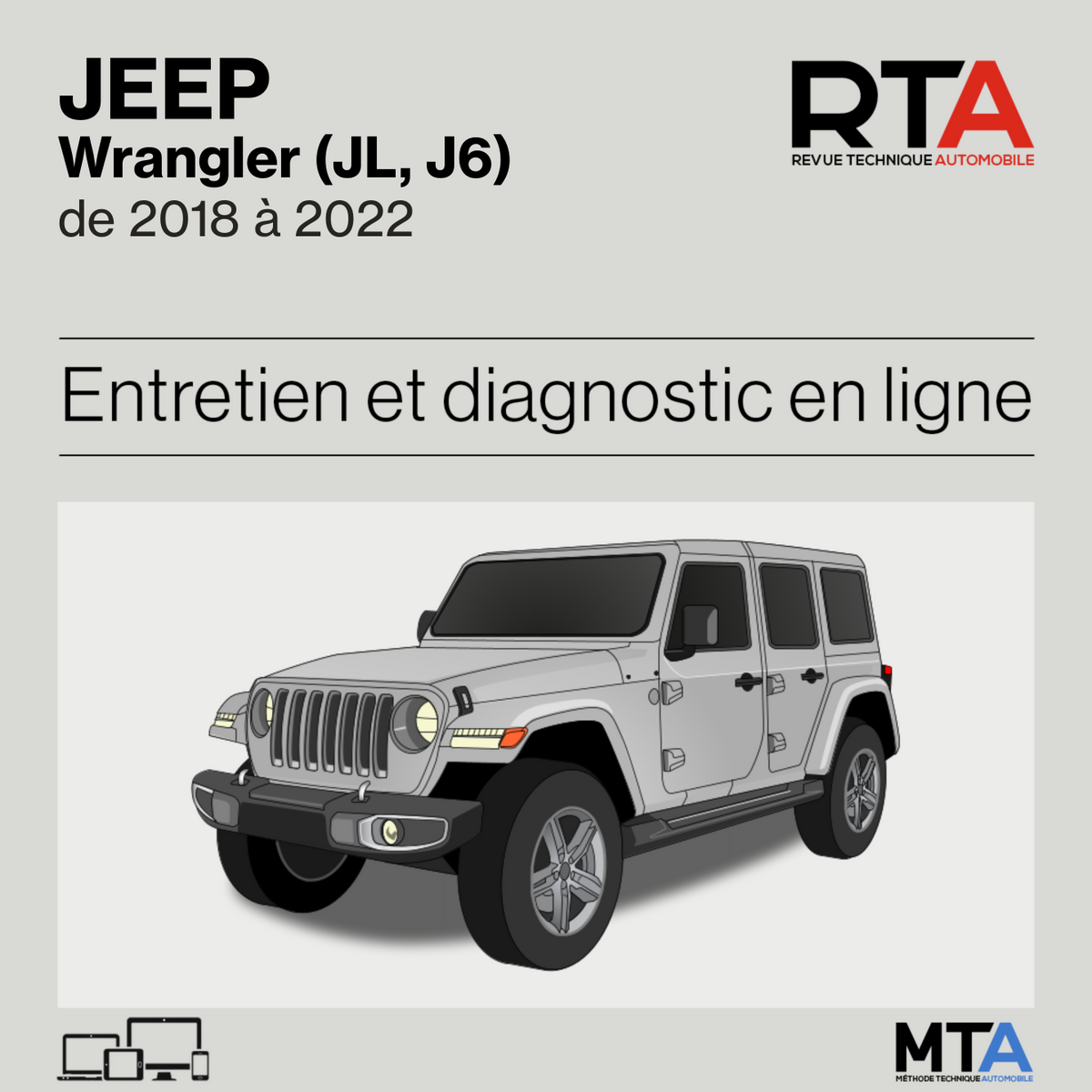 Jeep Wrangler (JL, J6) de 2018 à 2022 – RTA