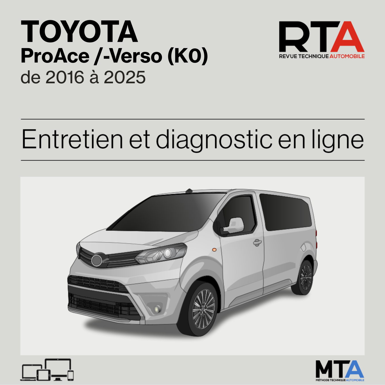 Toyota ProAce /-Verso (K0) de 2016 à 2025