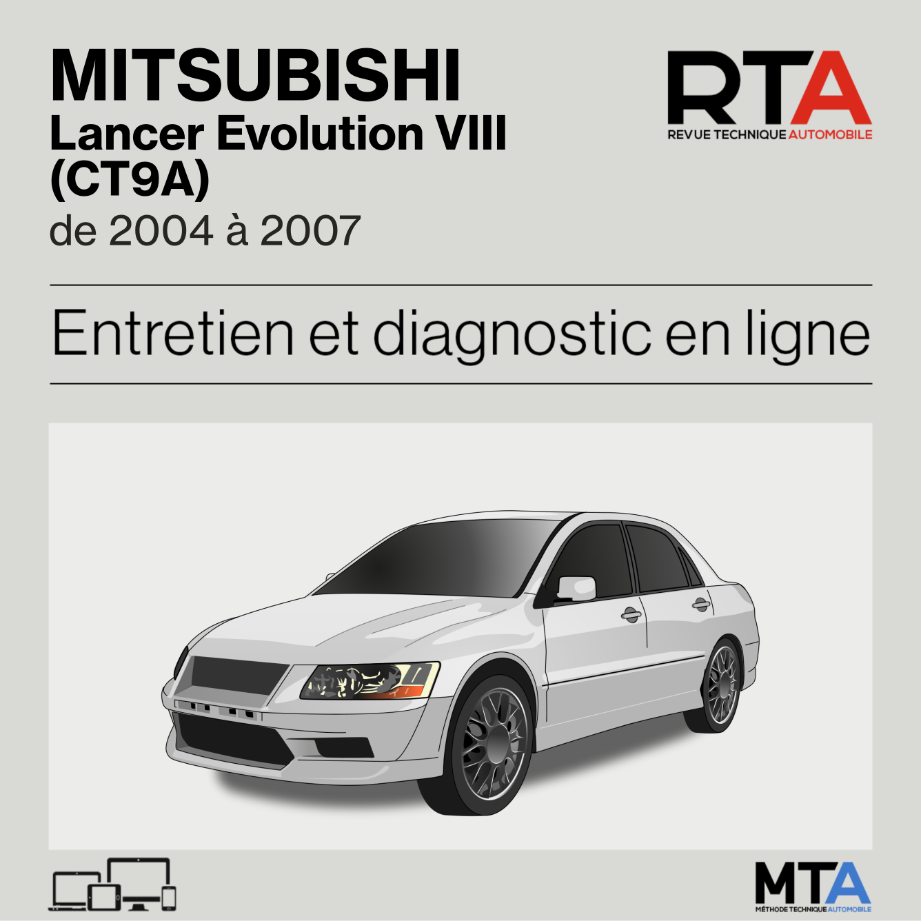 Mitsubishi Lancer Evolution VIII (CT9A) de 2004 à 2007