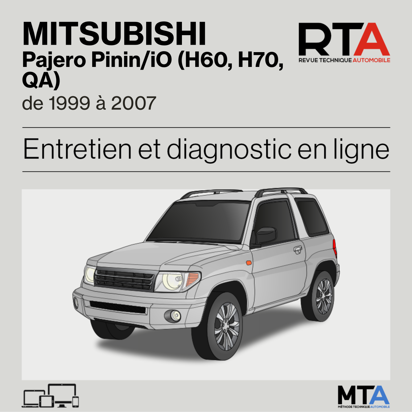 Mitsubishi Pajero Pinin/iO (H60, H70, QA) de 1999 à 2007