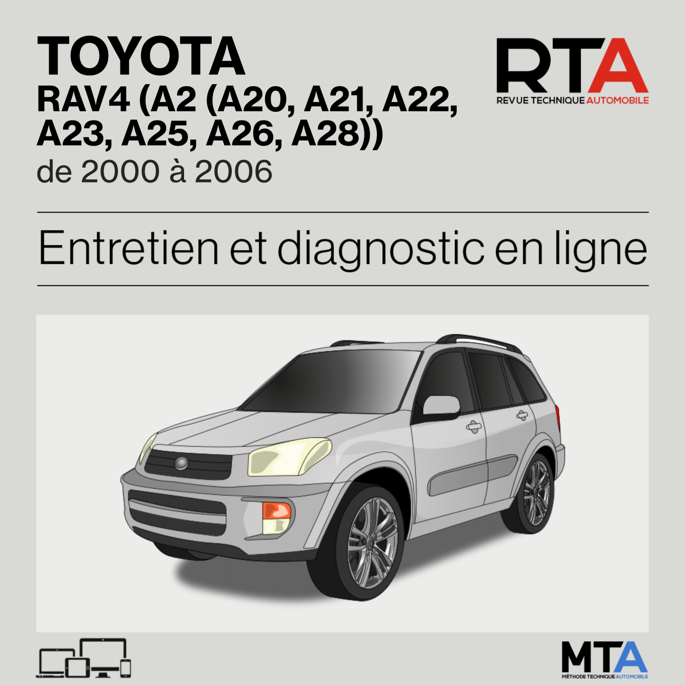 Toyota RAV4 (A2 (A20, A21, A22, A23, A25, A26, A28)) de 2000 à 2006