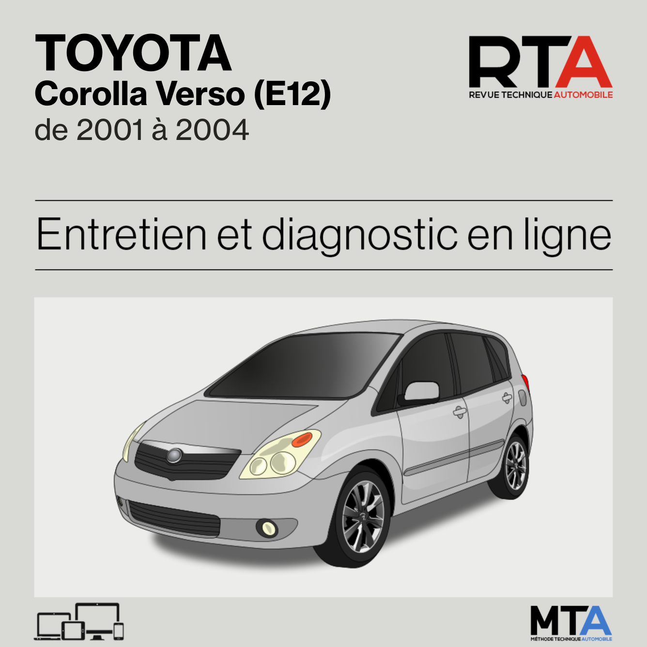 Toyota Corolla Verso (E12) de 2001 à 2004