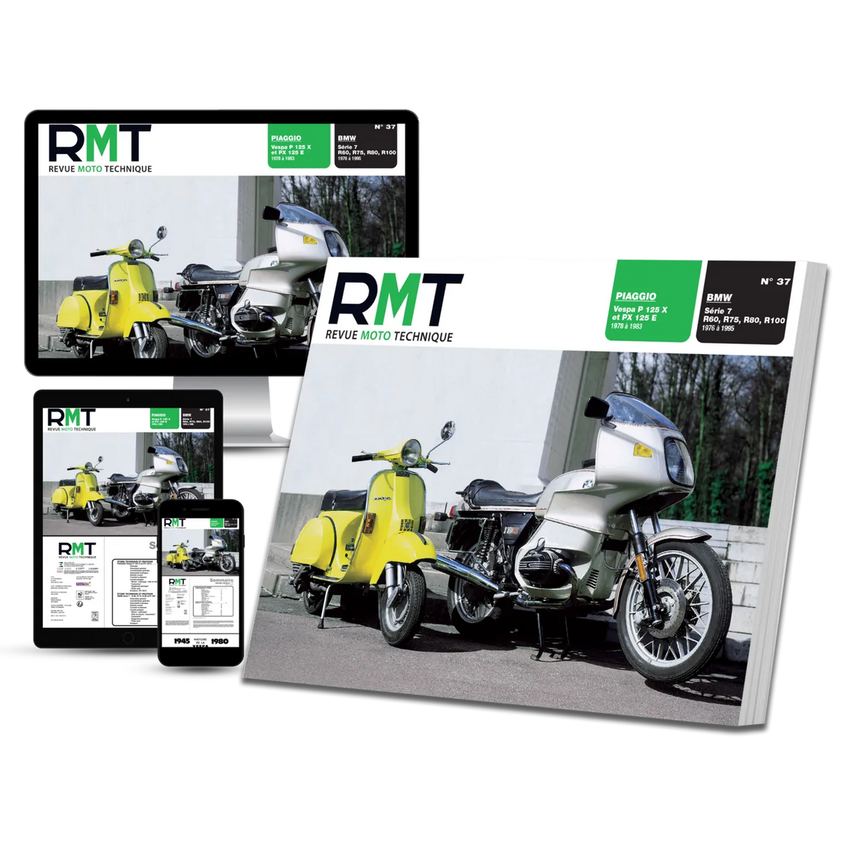 BMW Série 7 R 60/75/80/100 (1976 - 1995) - Piaggio Vespa P125X / PX125E (1978 - 1983) - Revue Technique