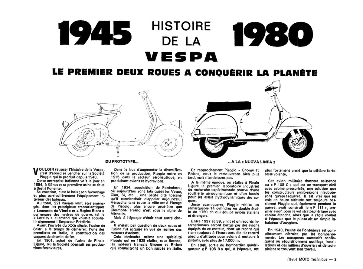 BMW Série 7 R 60/75/80/100 (1976 - 1995) - Piaggio Vespa P125X / PX125E (1978 - 1983) - Revue Technique