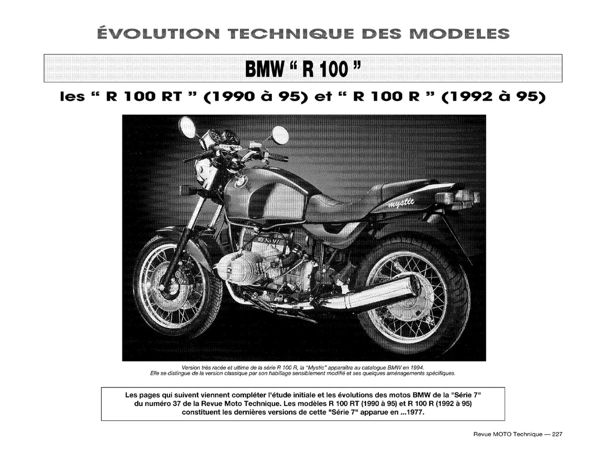 BMW Série 7 R 60/75/80/100 (1976 - 1995) - Piaggio Vespa P125X / PX125E (1978 - 1983) - Revue Technique