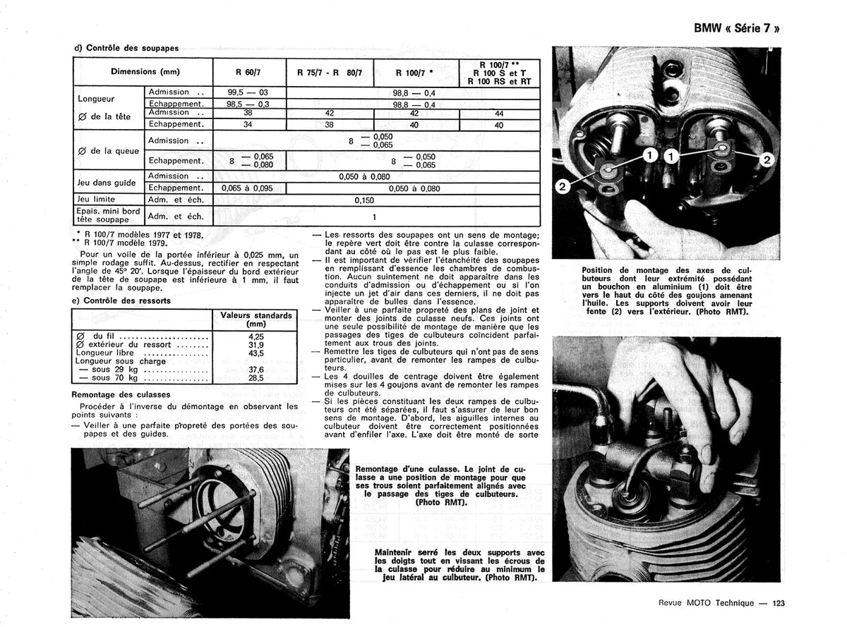 BMW Série 7 R 60/75/80/100 (1976 - 1995) - Piaggio Vespa P125X / PX125E (1978 - 1983) - Revue Technique