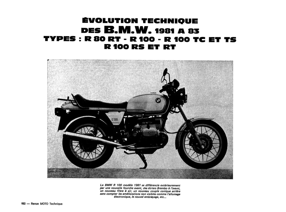 BMW Série 7 R 60/75/80/100 (1976 - 1995) - Piaggio Vespa P125X / PX125E (1978 - 1983) - Revue Technique