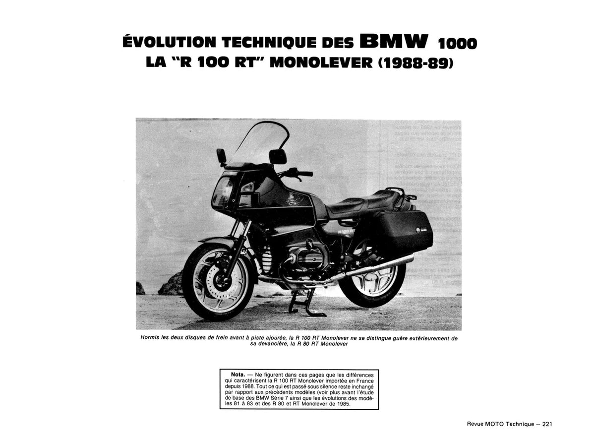 BMW Série 7 R 60/75/80/100 (1976 - 1995) - Piaggio Vespa P125X / PX125E (1978 - 1983) - Revue Technique