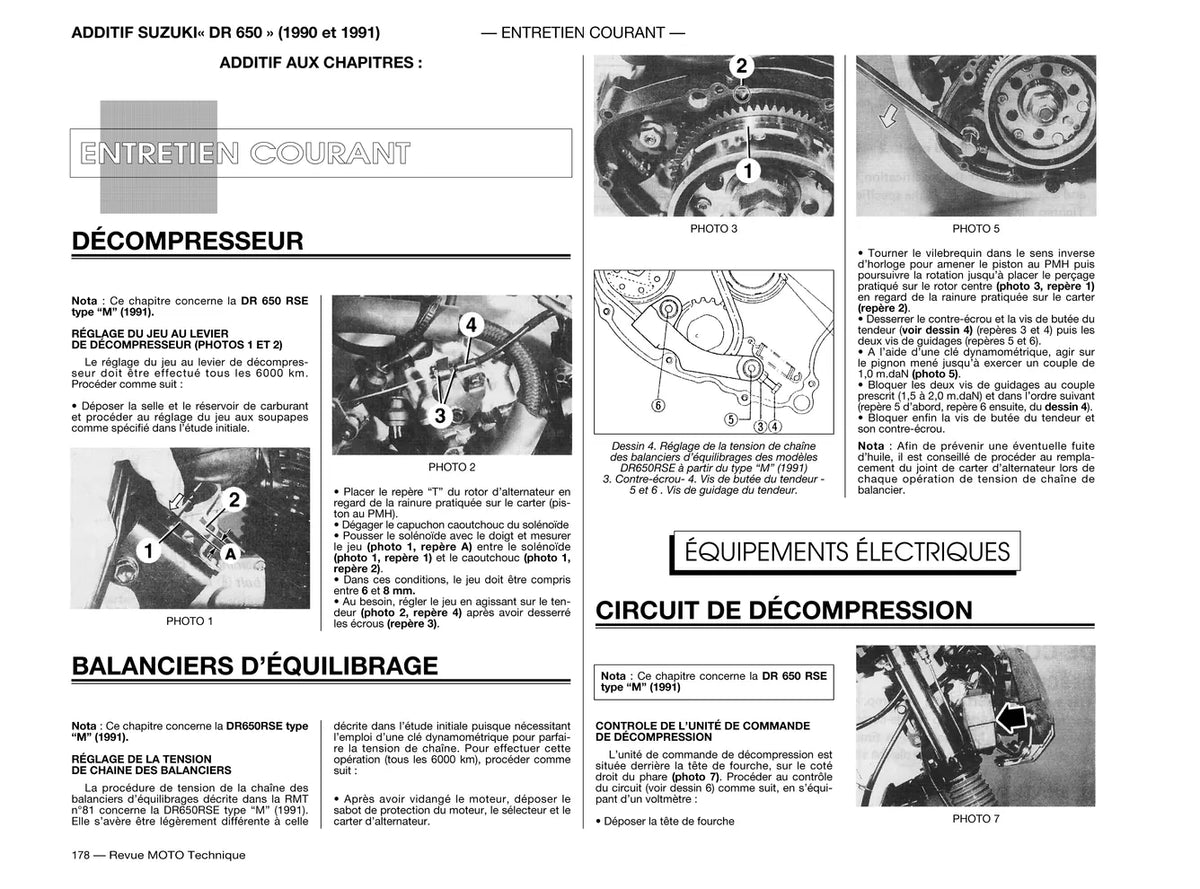 Honda VFR 750 F (1990 - 1997) - Suzuki DR 650 R (1990 - 1995) - Revue Technique