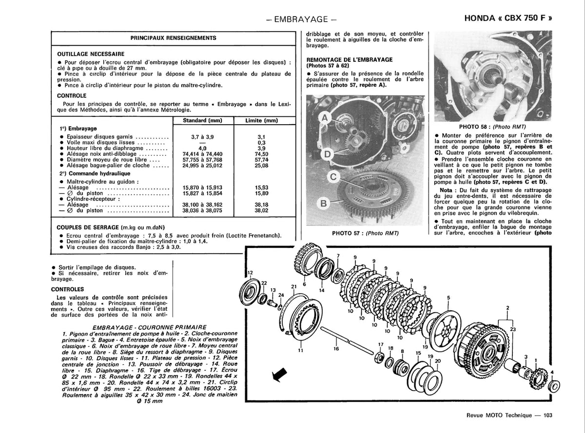 Honda CBX 750 FE et FG (1984 - 1986) - Suzuki TS 50 ER (1982 - 1987) - Revue Technique