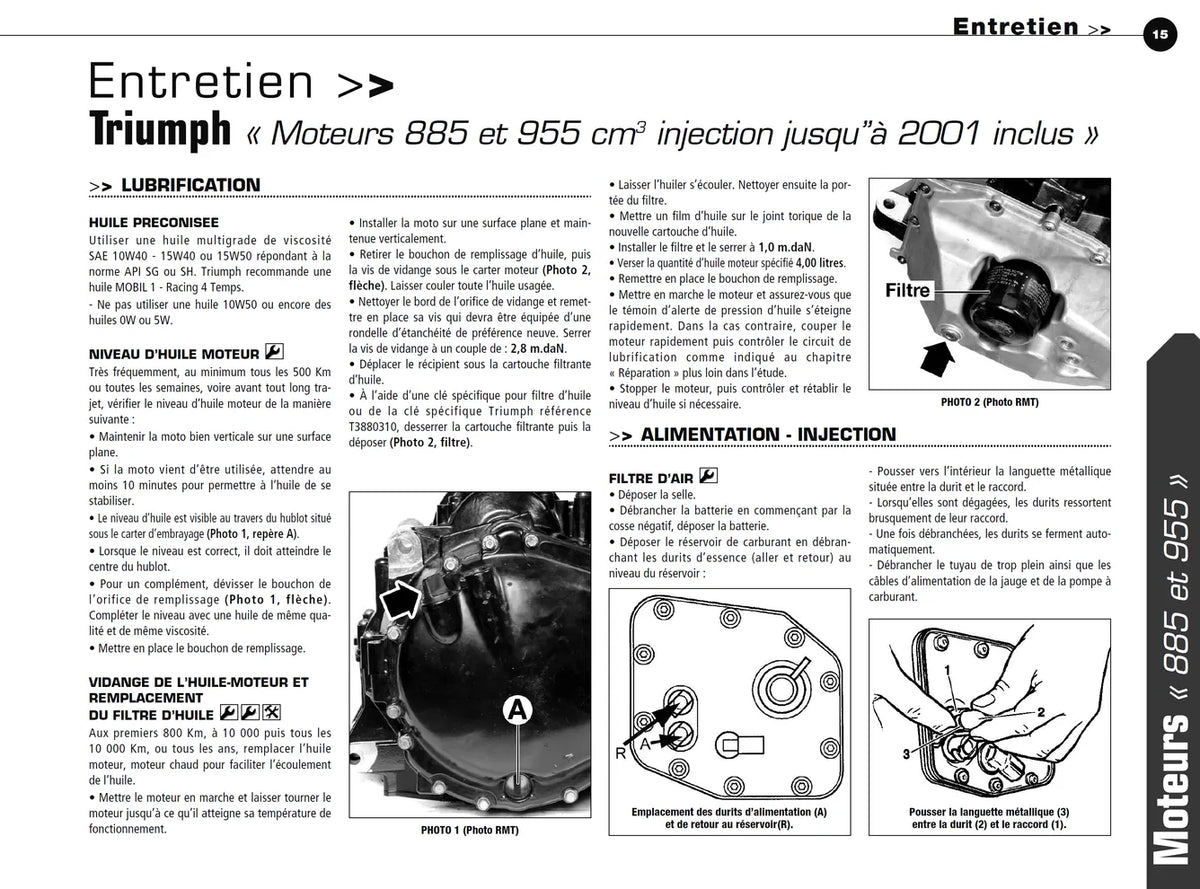 Triumph moteurs 3 cylindres (1997 - 2006) - Revue Technique