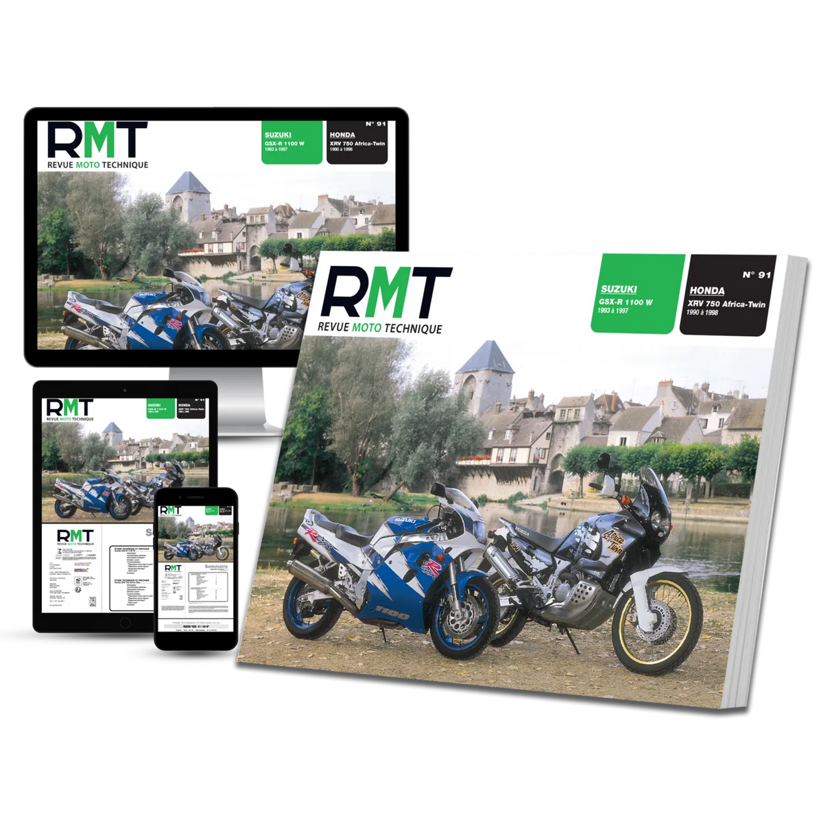 Honda XRV 750 Africa-Twin (1990 - 1998) - Suzuki GSX-R 1100 W (1993 - 1997) - Revue Technique