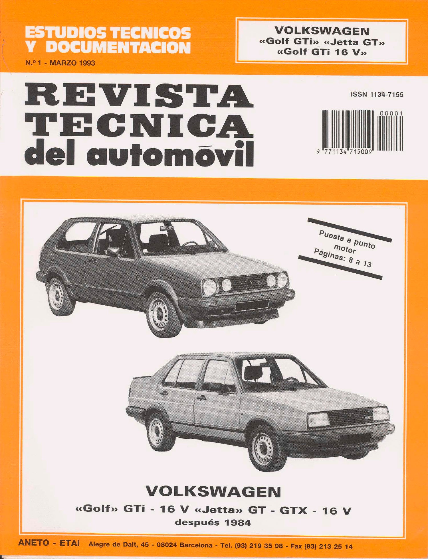 Volkswagen Jetta / Golf II (1984 -1992) - Revue Technique