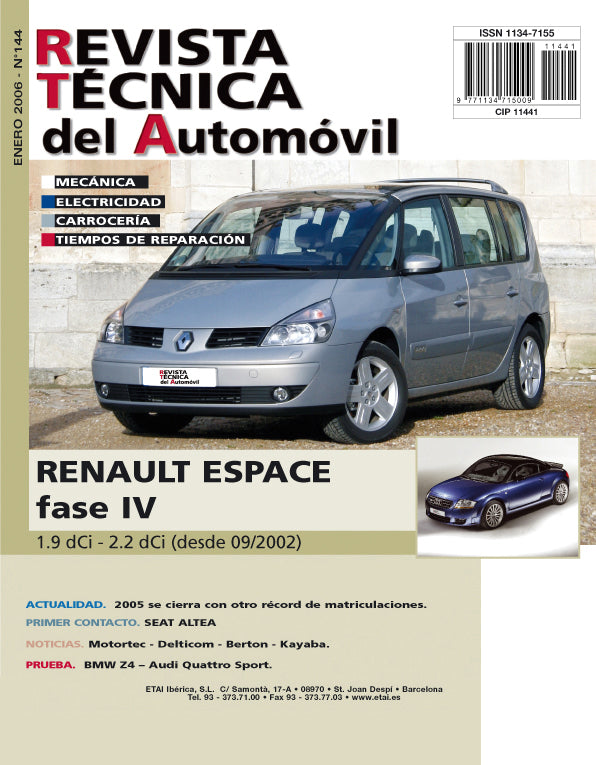 Renault Espace IV (2002 - 2006) - Revue Technique