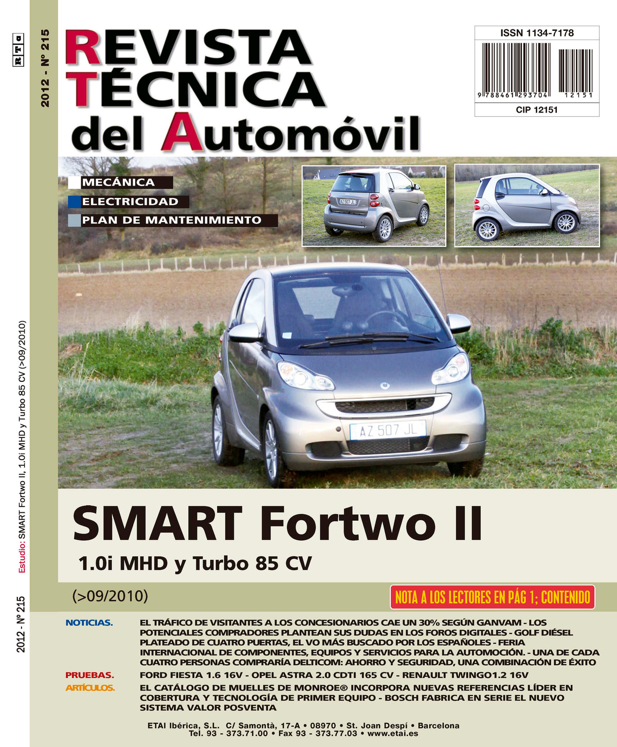 Smart Fortwo II (2007 - 2015) - Revue Technique – RTA