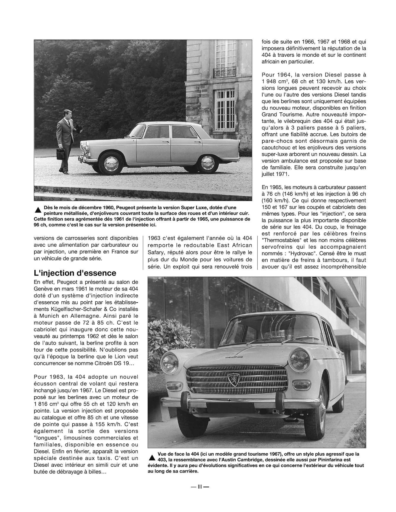 Peugeot 404 (1960 - 1978) - Revue Technique