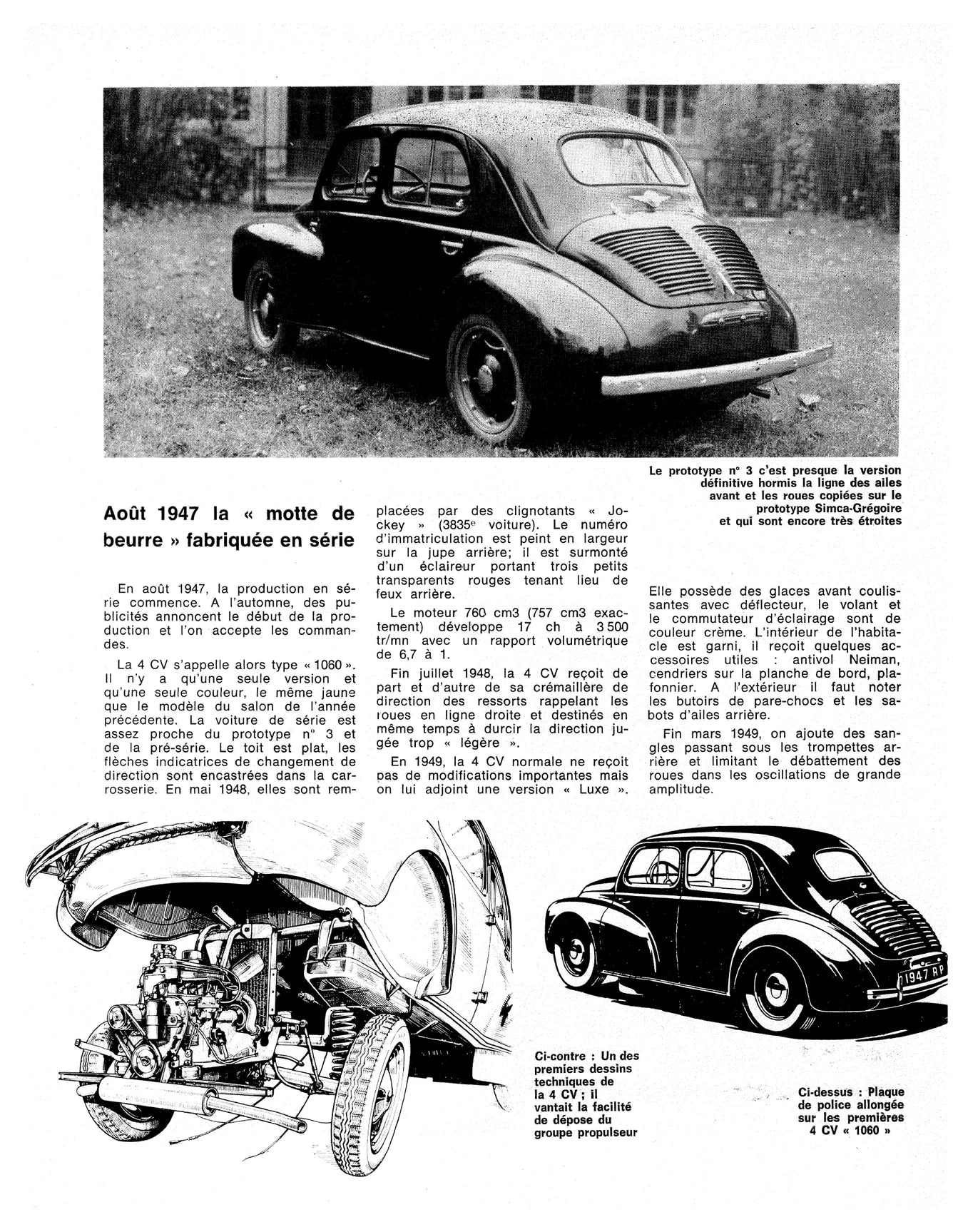 Renault 4 CV (1947 - 1961) - Revue Technique