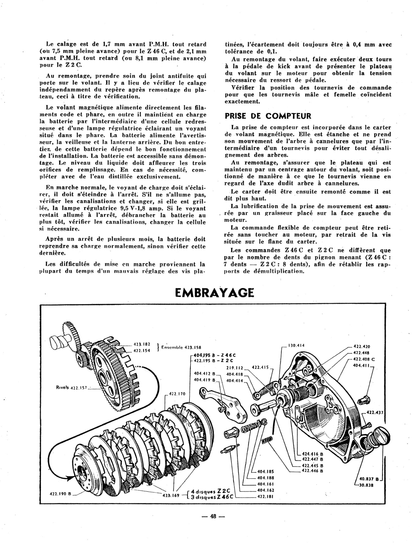 Motobécane Motoconfort 100, 125 et 175cc 4 temps (1937 - 1964) - Revue Technique