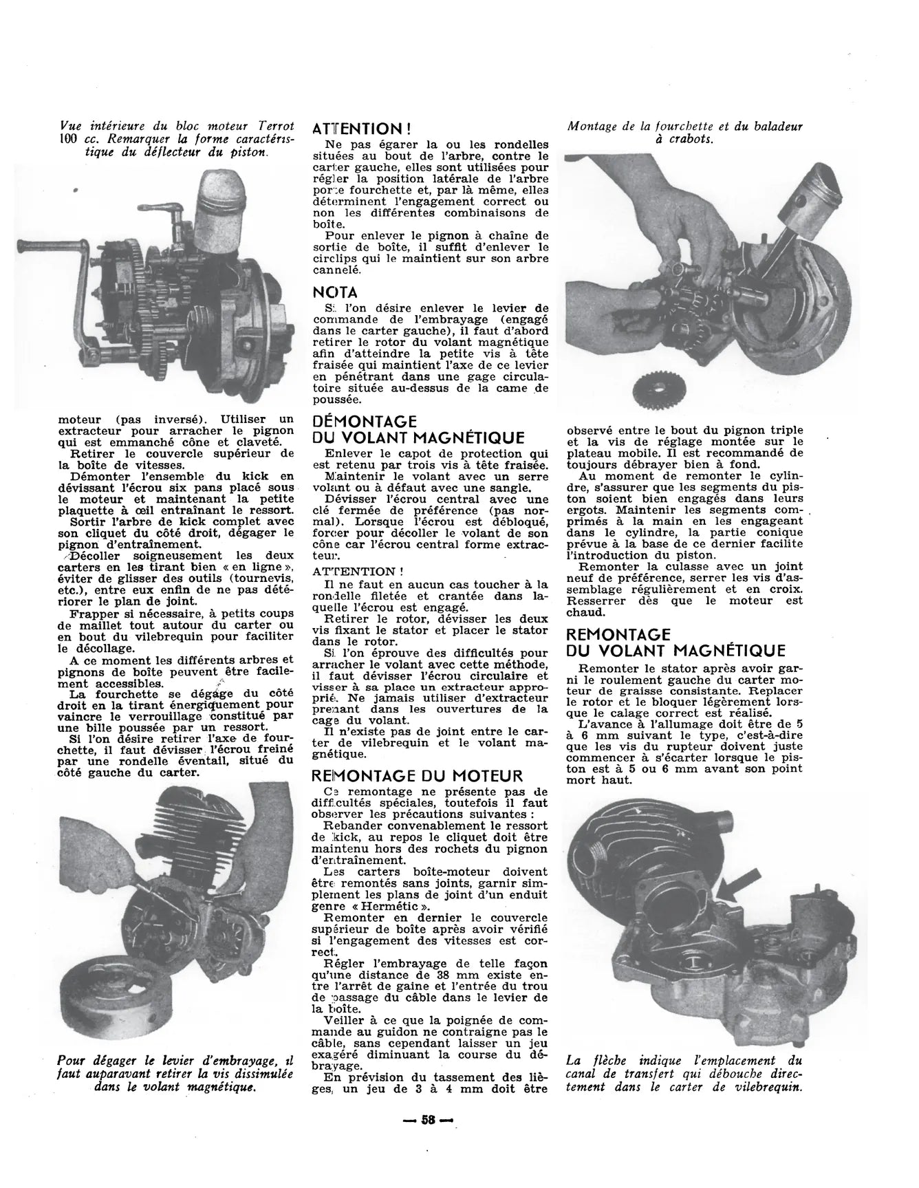 Terrot 100 / 125 / 350 et 500 (1947 - 1958) - Revue Technique