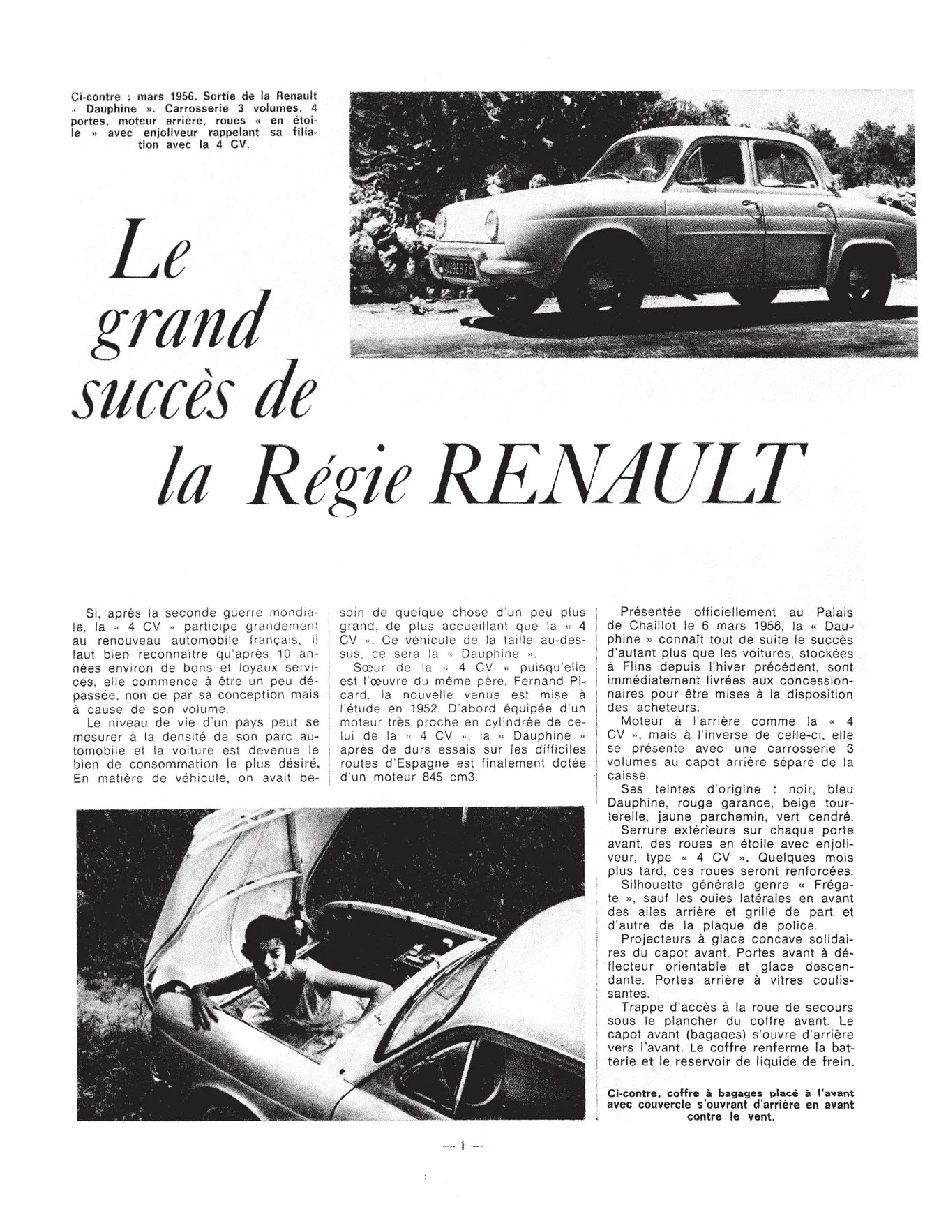 Renault Dauphine - Dauphine Gordini et Spéciale - Floride - Ondine (1956 - 1967) - Revue Technique
