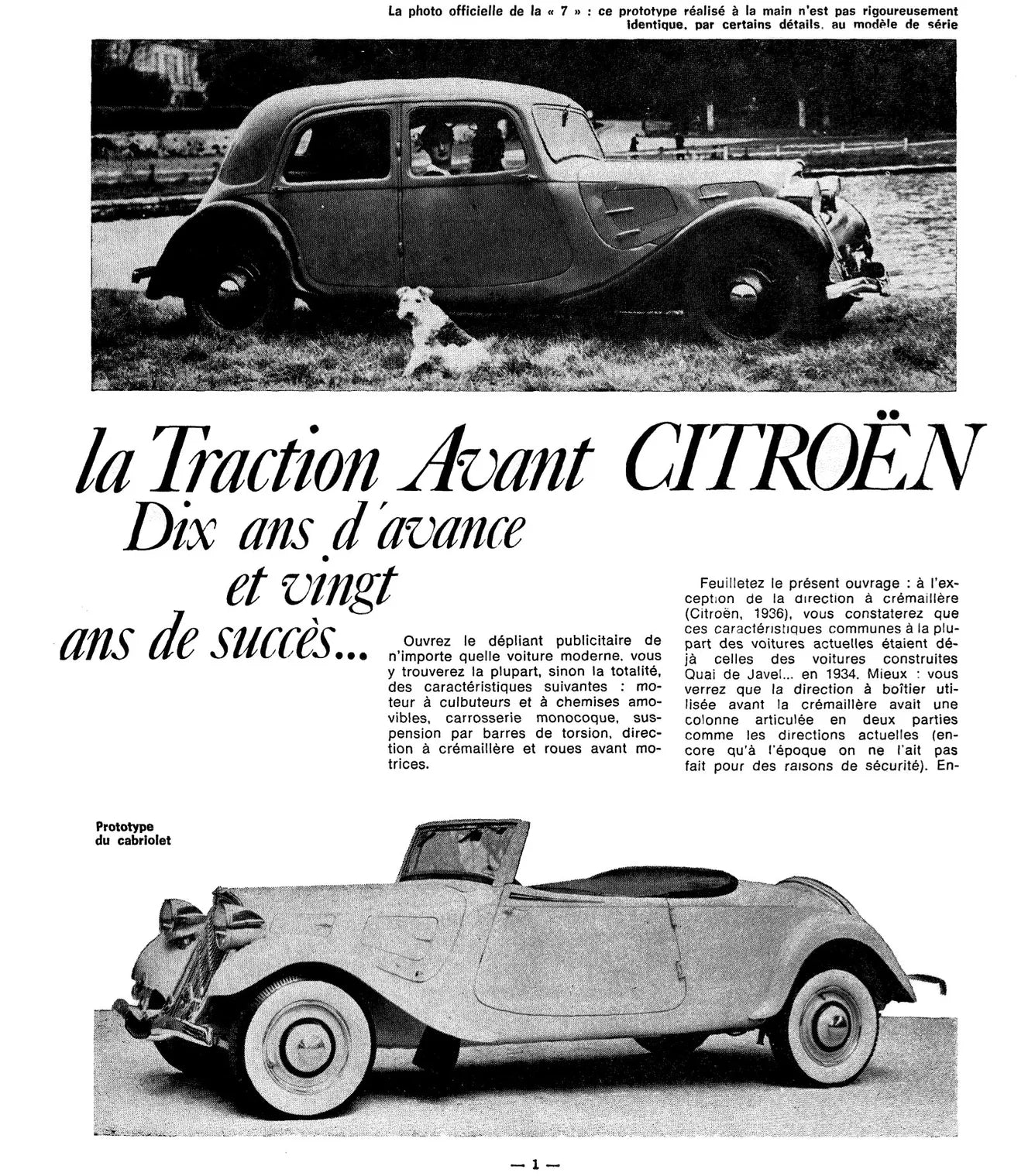 Citroën Traction avant 7, 11 et 15 (1934 - 1957) - Revue Technique