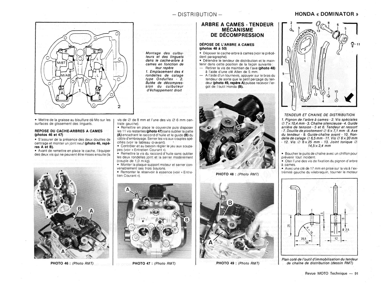 Suzuki RG 125 Gamma (1985 - 1988) - Honda NX 650 Dominator / SLR 650 (1988 - 1998) - Revue Technique