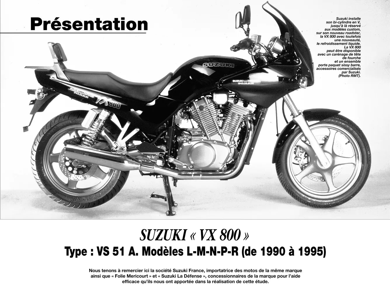 Kawasaki KLE 500 (1991 - 1995) - Suzuki VX 800 (1990 - 1993) - Revue Technique