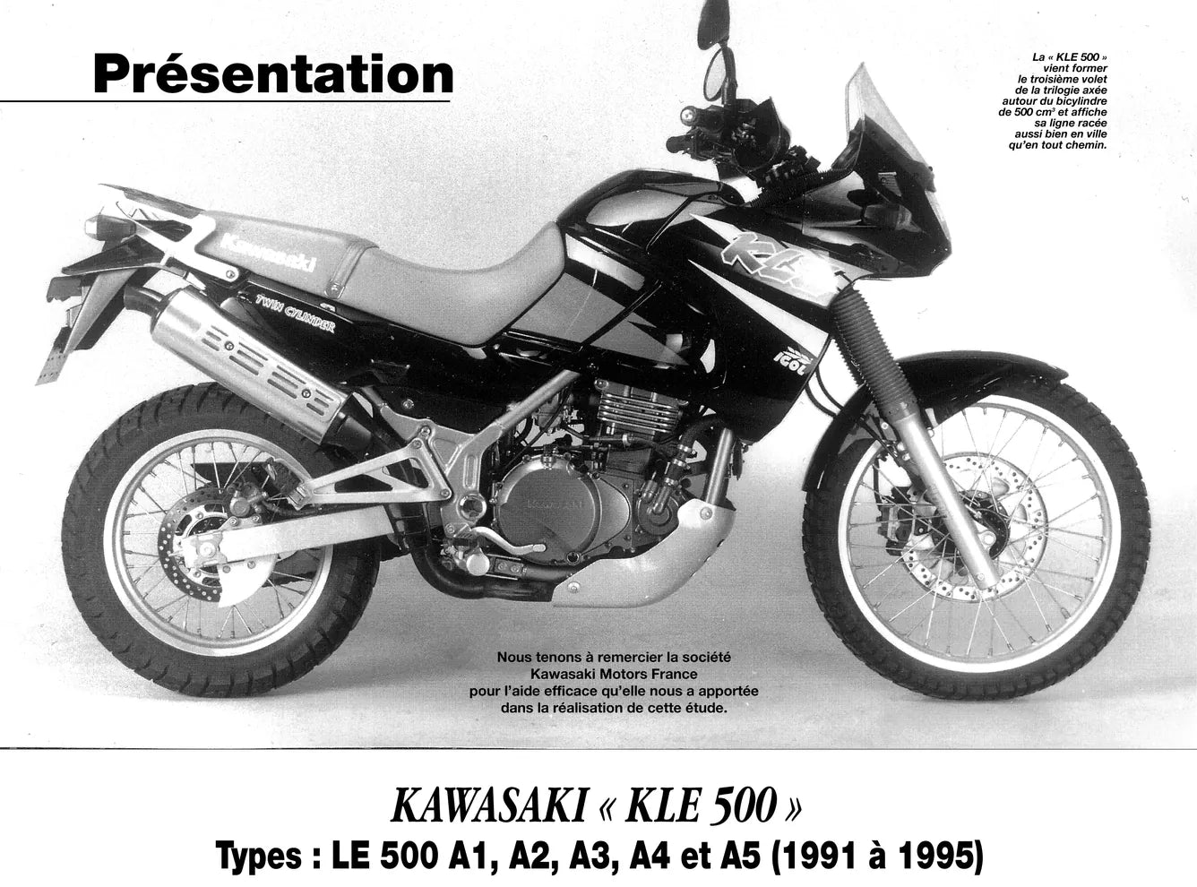Kawasaki KLE 500 (1991 - 1995) - Suzuki VX 800 (1990 - 1993) - Revue Technique
