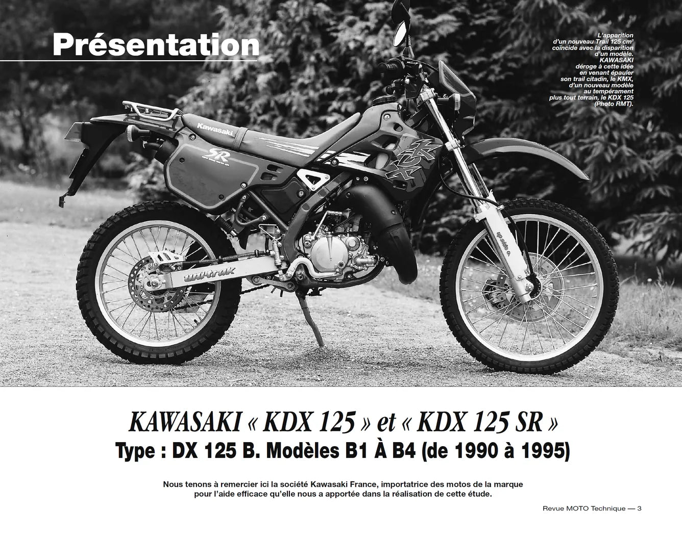 Kawasaki KDX 125 SR (1990 - 2001) - Honda CB 500 (1994 - 2002) - Revue Technique