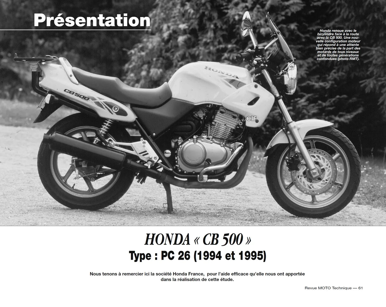 Kawasaki KDX 125 SR (1990 - 2001) - Honda CB 500 (1994 - 2002) - Revue Technique