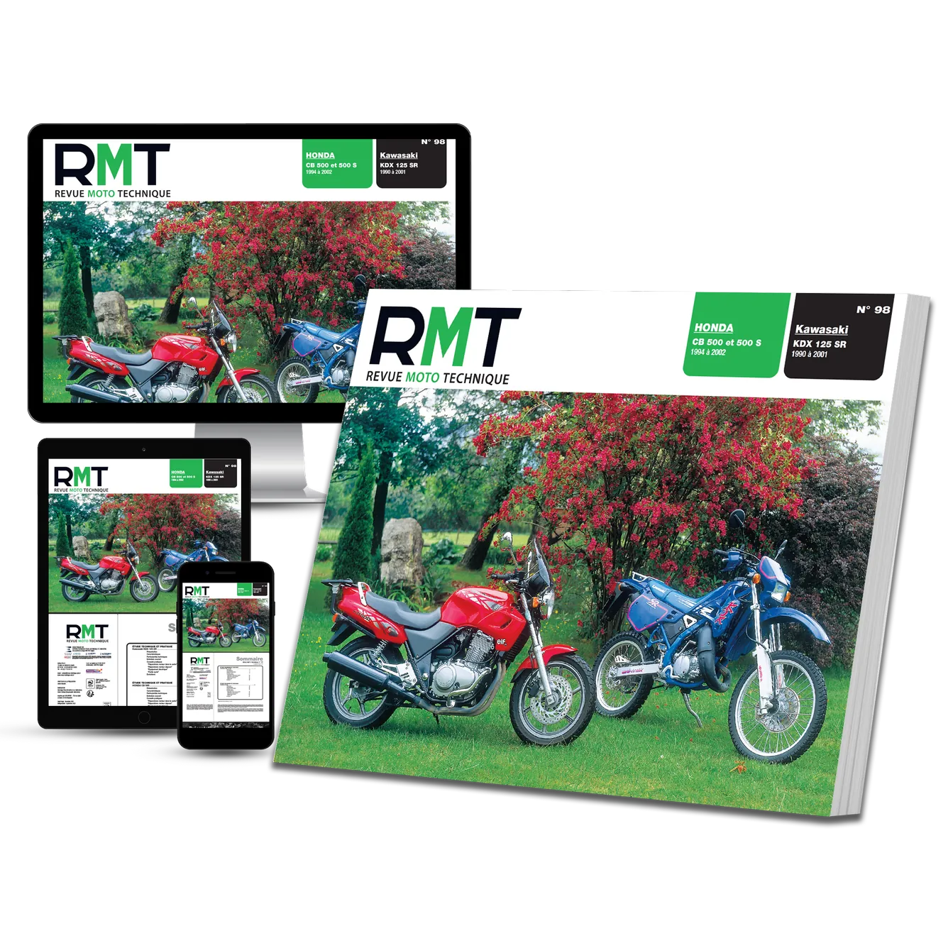 Kawasaki KDX 125 SR (1990 - 2001) - Honda CB 500 (1994 - 2002) - Revue Technique