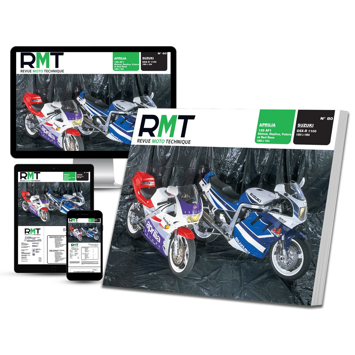 Aprilia 125 AF1 Sintesi, Replica, Futura et Red Rose (1989 - 1991) - S ...
