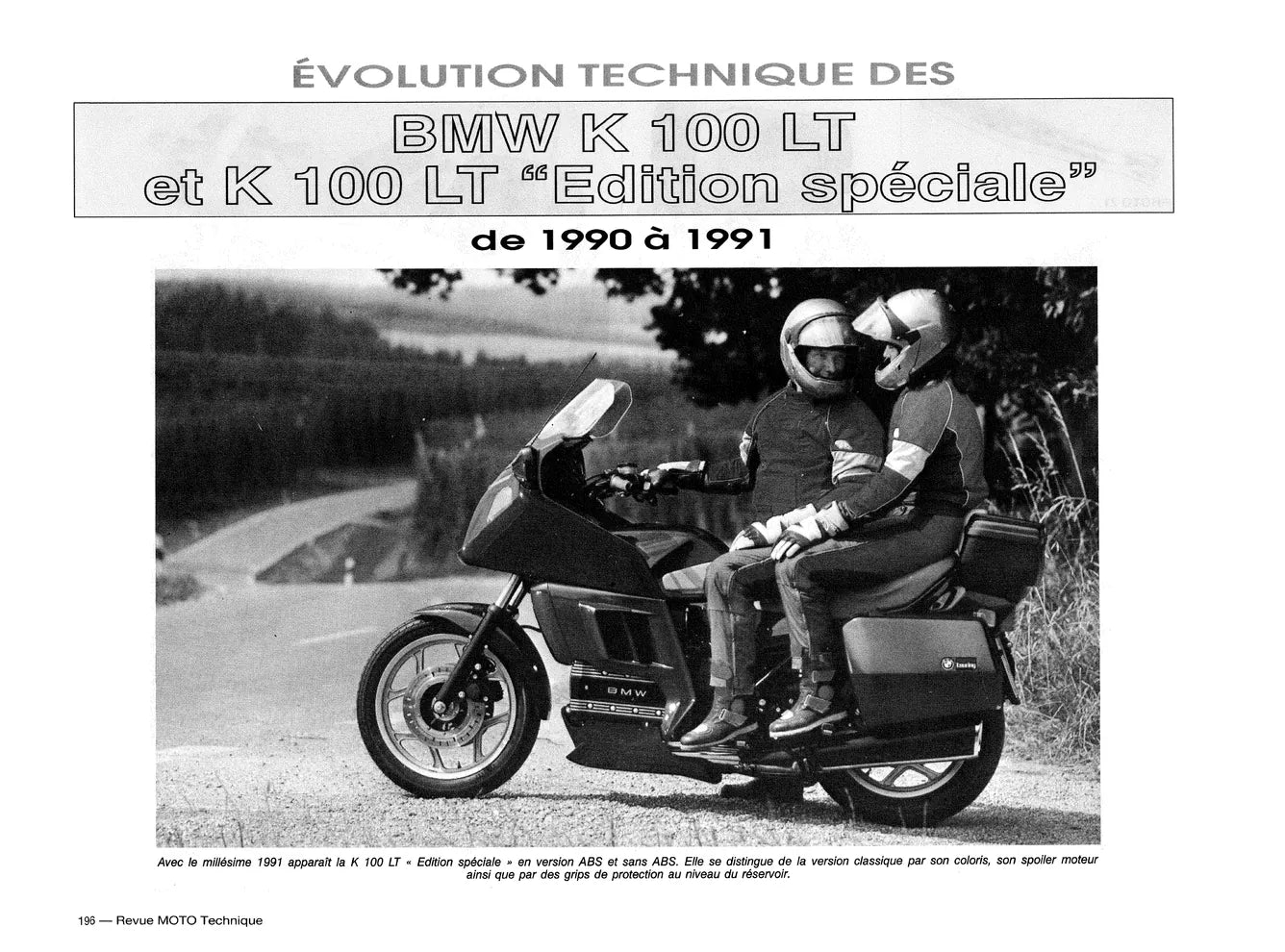 BMW K 100 / K 100 RS / K 100 RT (1983 - 1991) - Yamaha XT / SR 125 (1982 - 2002) - Revue Technique