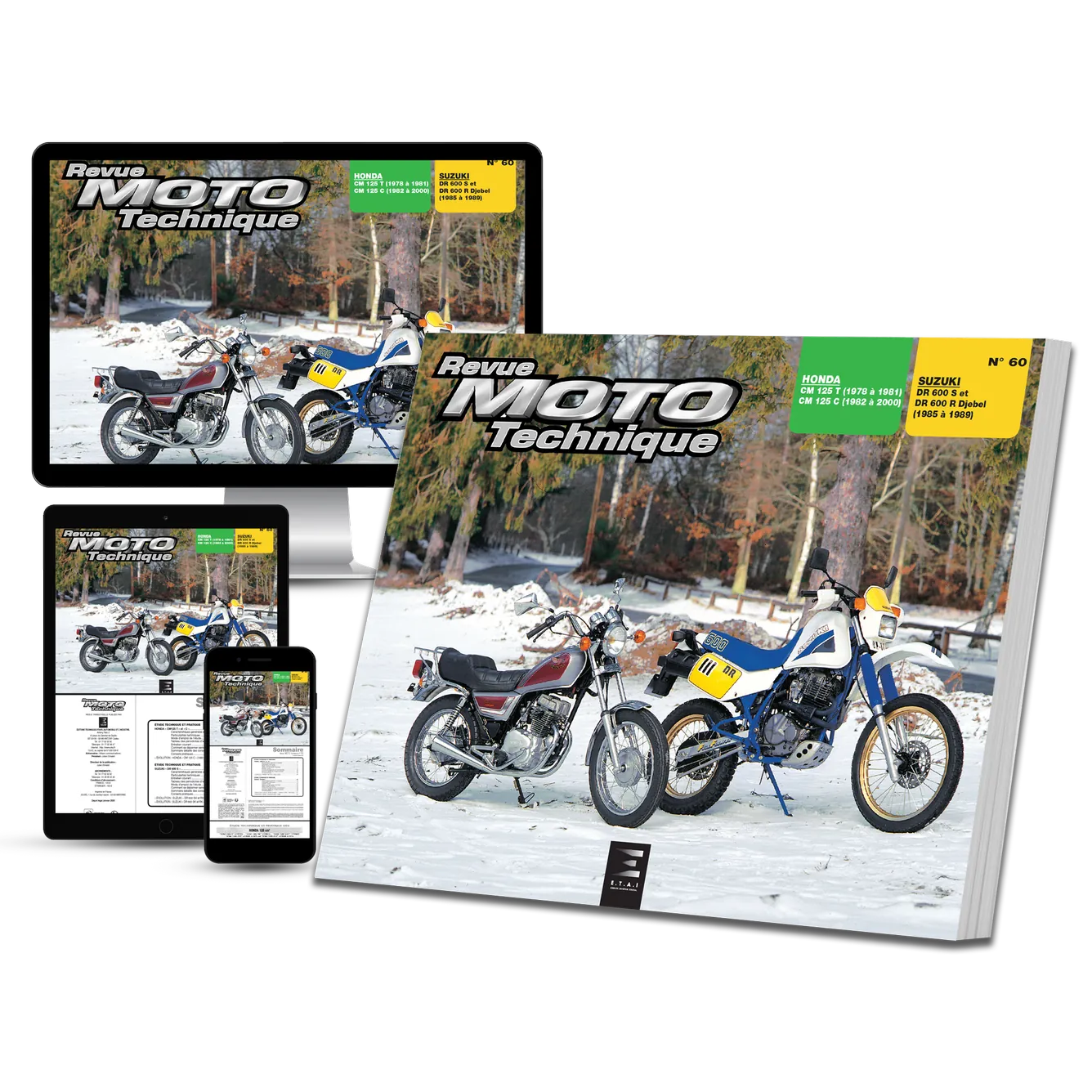 Honda CM 125 (1978 - 2000) - Suzuki DR 600 S et R Djebel (1985 - 1989) - Revue Technique