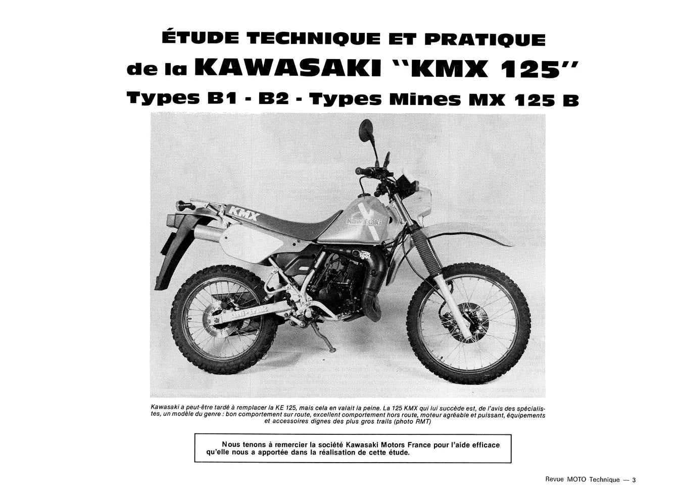 Honda XL 600V Transalp (1987 - 2000) - Kawasaki KMX 125 (1986 - 2002) - Revue Technique